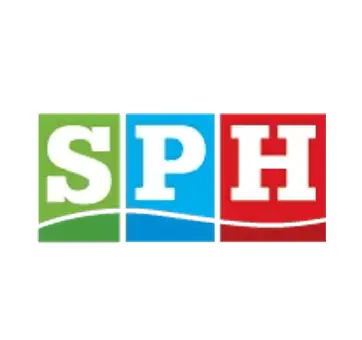 Colorful blocks with the letters s, p, h forming a three-part acronym or initialism, each block a different color - green, blue, and red - with a white wavy line beneath the letters.