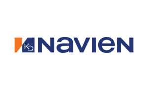 Logo with white 'KD' initials on a dark blue bar and an orange square accent on the left.